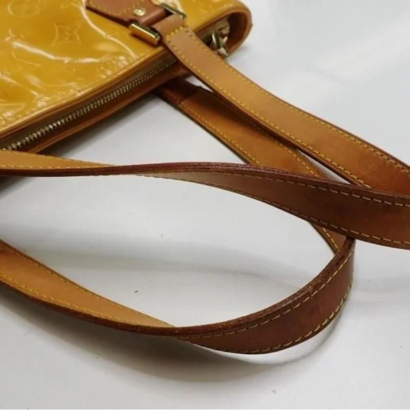 Louis Vuitton Monogram Vernis Yellow Houston Tote COA - Picture 7 of 16